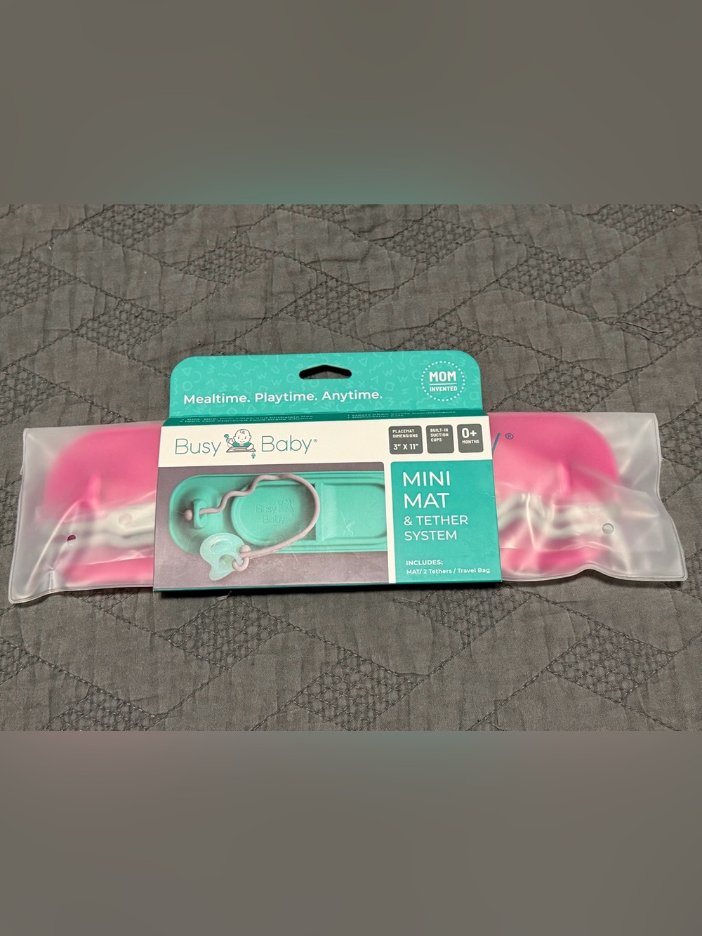 Busy Baby Mini Mat & Tether System - Pink